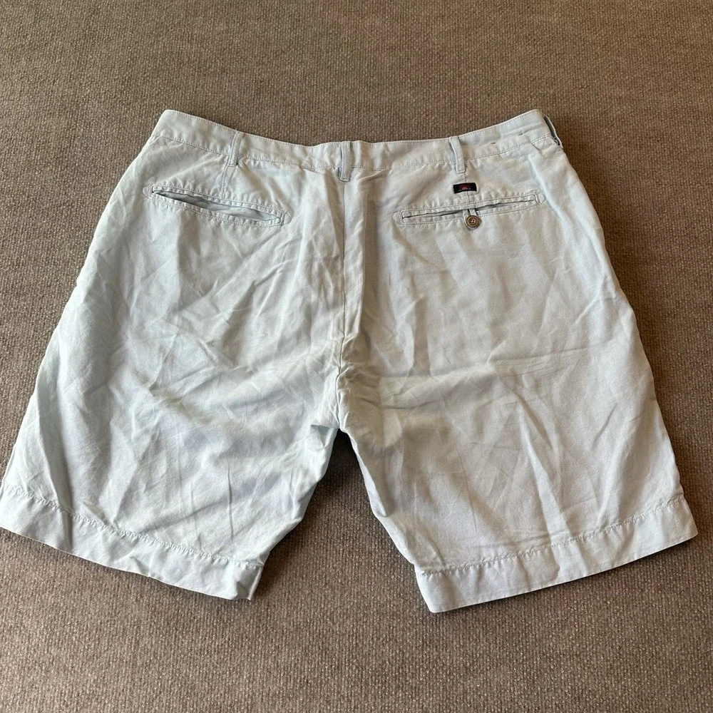Faherty Shorts Mens 40 Malibu Linen Blend Golf Casual Beige 9